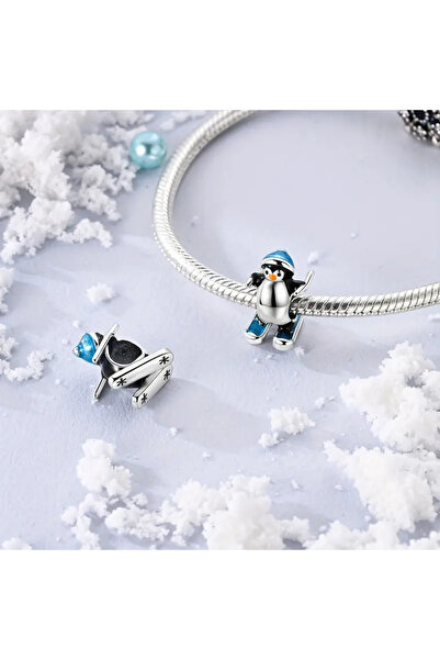 Singularis Penguen Figürlü Boncuk – Kış Temalı Emaye Charm, Kadın Bileklik & ...