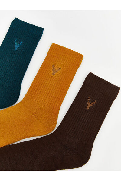 LC Waikiki Quality Parts from Celebi Store |   Embroidered Men's Socks 3-Piece