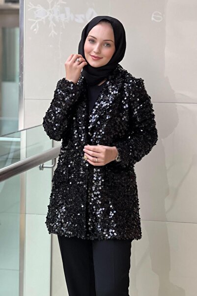 Ghisa Sequin Glitter Embroidered Mesh Jacket