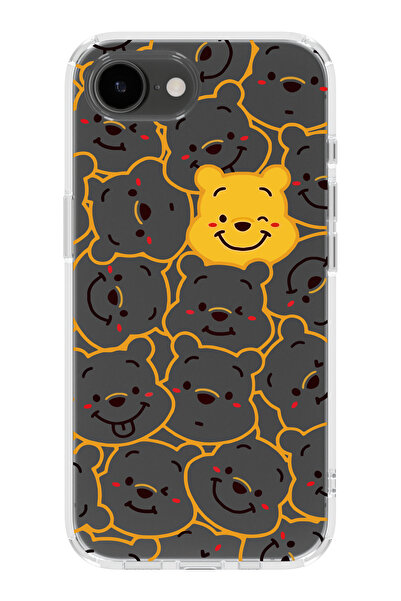 moonset Iphone 16E Uyumlu Winnie Tasarımlı Baskılı Şeffaf Telefon Kılıfı