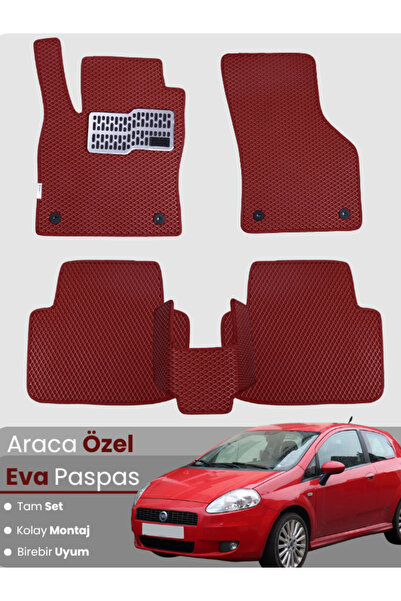 stiloto FİAT PUNTO GRANDE (2005-2018) Uyumlu EVA Paspas Tam Set–Araca Özel,Su...