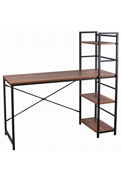 jumi Birou calculator, Jumi, pal melaminat, otel, 3 rafturi, natur si negru, ...