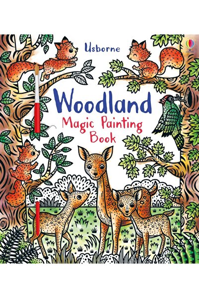Usborne Publishing Carte pictura cu apa - Woodland Magic Painting Book, Usborne