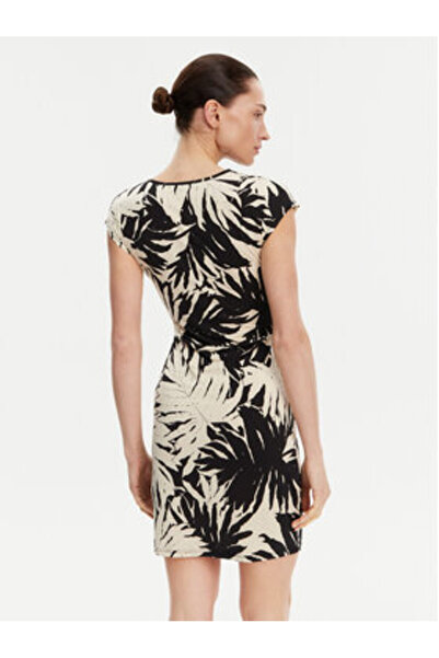 Morgan Γυναικείο Καλοκαιρινό Φόρεμα 251-RAROSA Μπεζ, Μαύρο