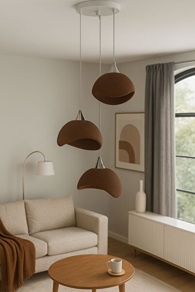 TIGEA Accessories BETON GÖRÜNÜMLÜ İSKANDİNAV TARZI SALON/OTURMA ODASI PLASTİK AVİZE