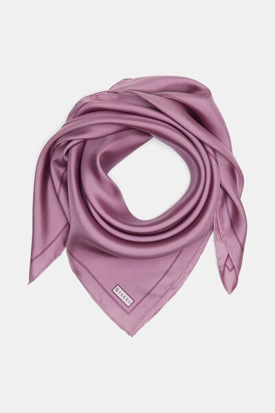 Vakko Solid Color Framed Tivil Scarf 3000887-Dusty Rose