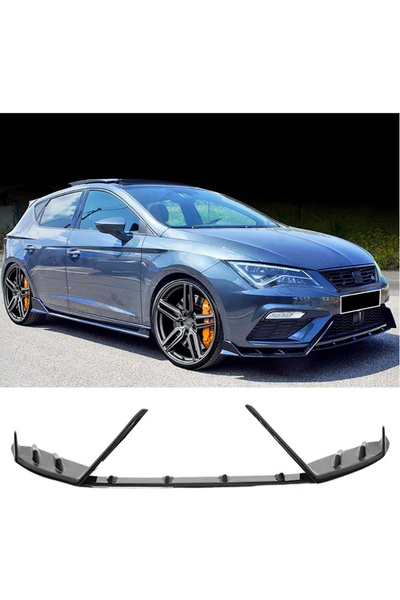 AkmTuning Seat Leon Mk3.5 Lenz Race Cup Ön Lip Piona Black 3 Parça 2017 2018 ...