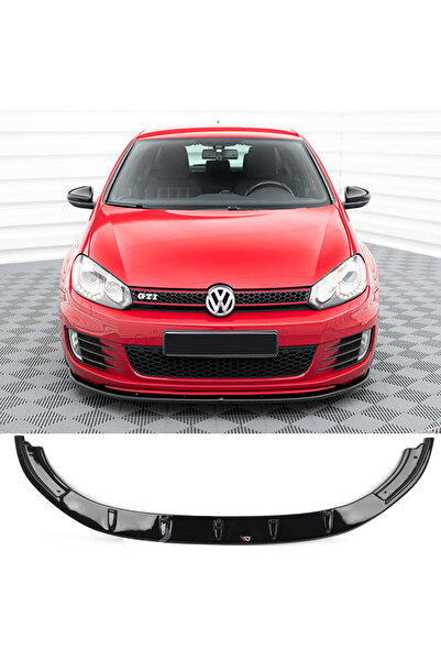 AkmTuning Vw Golf 6 Gti Ön Lip Parlak Siyah Plastik Ön Ek Karlık 2009 2010 20...