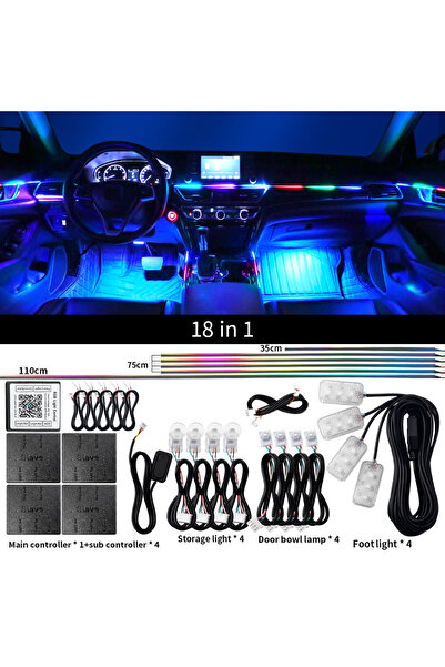 Choice4 إضاءة محيطية LED عالمية متعددة الوظائف من سيمفوني، 18 في 1، داخلية لل...