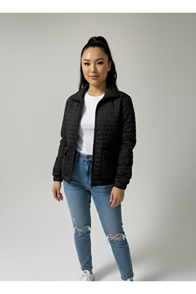 The Mrk Collection معطف شتوي نسائي مبطن باللون الأسود