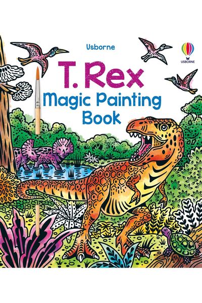 Usborne Publishing Carte pictura cu apa - T. Rex Magic Painting Book, Usborne