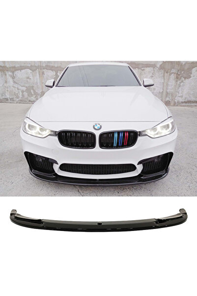 AkmTuning Bmw F30 M3 V2 Ön Lip Parlak Siyah Plastik Ön Ek Karlık 2012 - 2018