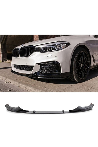 AkmTuning Bmw G30 M Technic Ön Lip Parlak Siyah Plastik Ön Ek Karlık 2017 201...