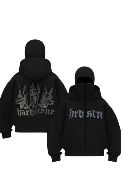 1blood سترة كارديجان مطبوعة بحجر هاردستون