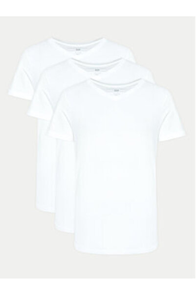 GAP Σετ 3 ανδρικών μπλουζών 483955-00 Λευκό