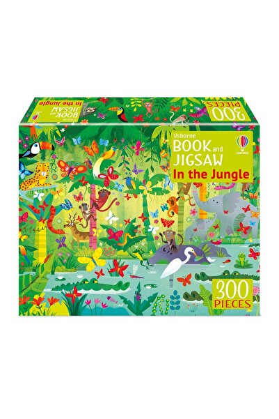 Usborne Publishing Σετ παζλ και κάρτες - Usborne Βιβλίο και παζλ στη ζούγκλα,...