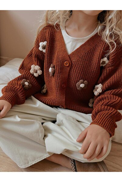 TINY BEAR Daisy Detailed Cardigan for Girls