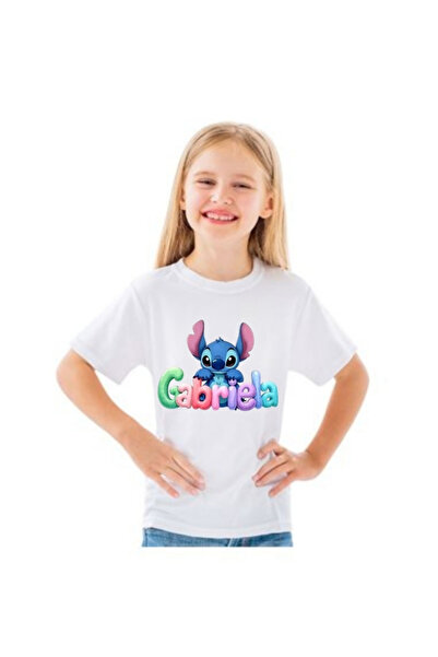 CrisPrint Tricou pentru copii personalizat cu nume și Stich