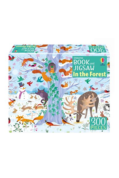 Usborne Publishing Σετ παζλ και κάρτες - Βιβλίο και παζλ στο δάσος, Usborne