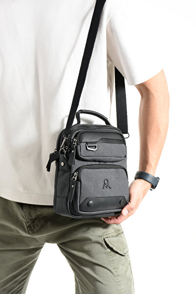 çantamgelsin Canvas Series Multi-Compartment Crossbody/Handheld Men's Bag
