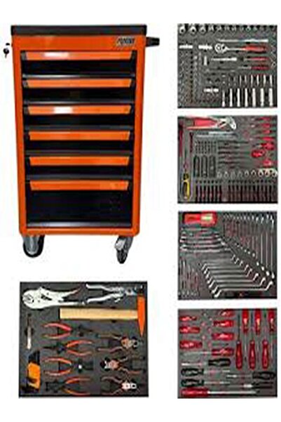 Rico 025-TA0024 285 Parça 6 Çekmeceli Dolu Takım Arabası