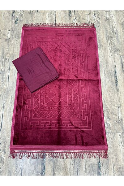 Gerenic Ceramic Velvet Prayer Rug Set with Open Prayer Sheet 2.5x2