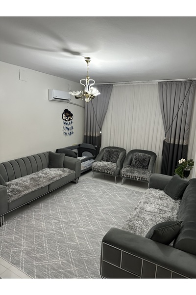 mdhomecarpet Çift Yüzlü Dekoratif Koltuk Örtüsü – Saçaklı, Yıkanabilir, Şık Tasarım