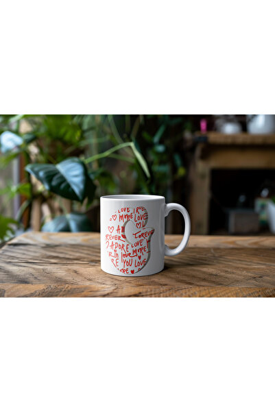 Beramussa كوب بحرف G كبير، تصميم كوب بقلب مع عبارة 'أحبك'، هدية للحبيب أو الح...