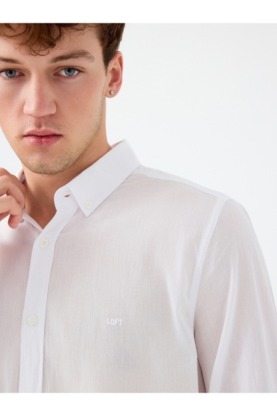 Loft Ανδρικό πουκάμισο U.Sleeve με κανονική εφαρμογή