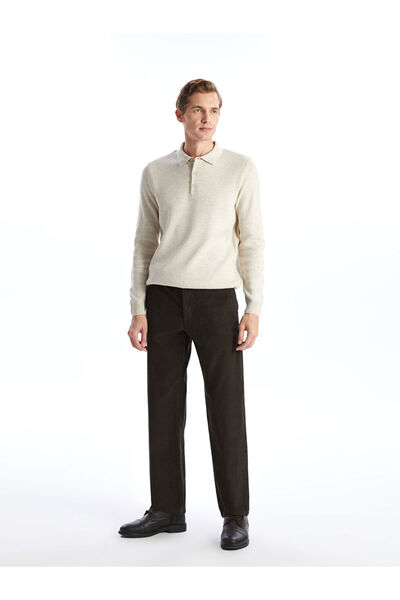 LC Waikiki Khaki Loose Fit Velvet Men's Trousers from Plus-Store