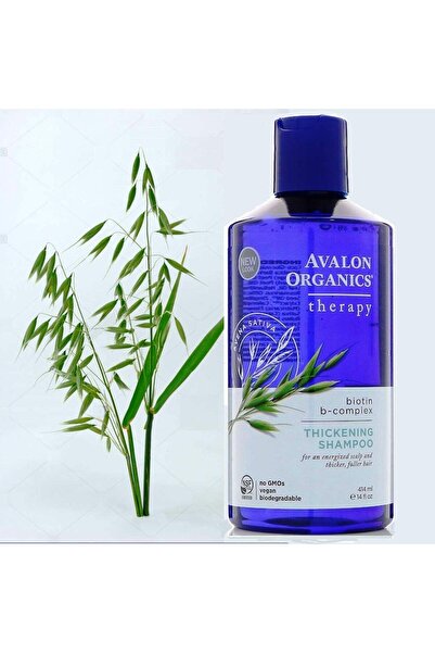 Avalon Organics شامبو مكثف للشعر، علاج البيوتين ب المركب، 14 أونصة سائلة (414...