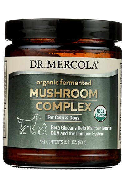 Dr Mercola Healthy Pets, Organic Mushroom Complex, For Cats & Dogs, 2.1 oz (60 g)