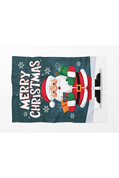 Erays Home Santa Claus Christmas Pattern Fleece Tv Blanket Polar Soft Christmas Blanket