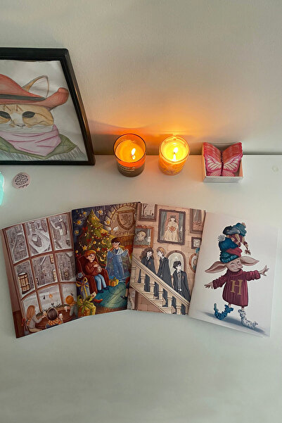 İnci Rüyası Hediyelik Harry Potter 4-Piece Stapled Notebook - Unlined, A5, Notepad, Notebook, 30 Pages