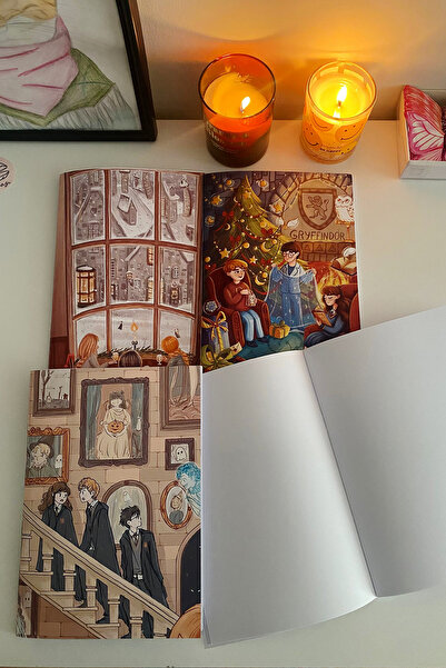 İnci Rüyası Hediyelik Harry Potter 4-Piece Stapled Notebook - Unlined, A5, Notepad, Notebook, 30 Pages