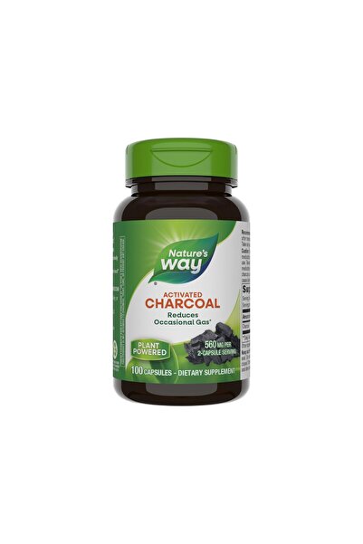 Nature's Way الفحم النشط، 560 ملغ لكل حصة، 100 كبسولة