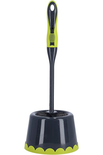 ROYALFORD Toilet Brush with Holder Compact Round Design Durable Bristles Easy Storage Home Office