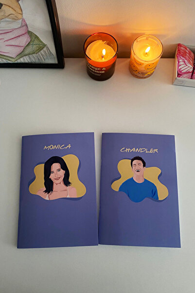 İnci Rüyası Hediyelik دفتر ملاحظات مزين بشخصيات مسلسل 'فريندز' - 6 قطع - بدون خطوط، حجم A5، دفتر ملاحظات، 30 صفحة