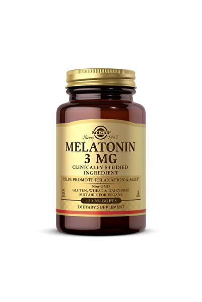 Solgar ميلاتونين ٣ ملغ - ١٢٠ قطعة نباتية للاسترخاء والراحة