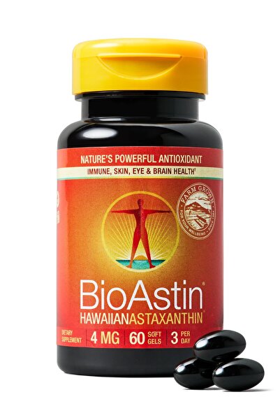 Nutrex Hawaii BioAstin Astaxanthin 4mg, 60 Softgels - Antioxidant for Eye, Skin, Joint & Immune Support