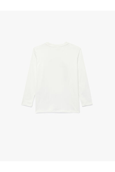 Koton Pamuklu Uzun Kollu Bisiklet Yaka Atatürk Baskılı Tişört