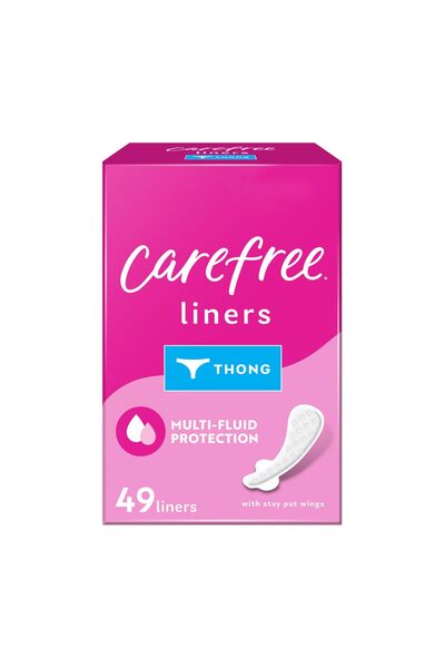 Carefree بطانة ثونغ العادية غير المعطرة، 49 قطعة