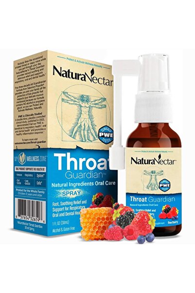 NaturaNectar بخاخ حلق من دنج النحل - بنكهة عسل النحل والتوت (1.06 أونصة سائلة)