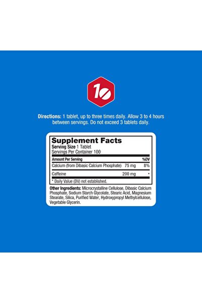 PROLAB Caffeine Tablets 100 Count