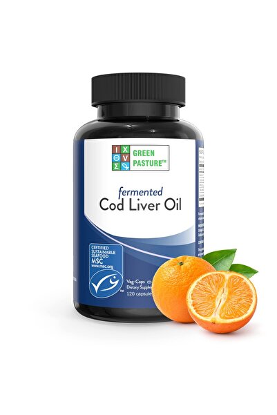 Green Pasture Fermented Cod Liver Oil Orange Flavor 120 Caps
