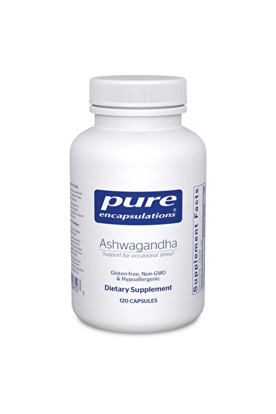Pure Encapsulations مستخلص أشواغاندا ٥٠٠ ملغ لعلاج التوتر ودعم المناعة - ١٢٠ كبسولة نباتية