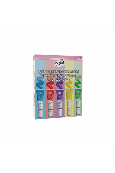Dr. Gusto Jel Gıda Boyası Konsantre 5x50 GR 5'li Set Mavi Kırmızı Mor Sarı Yeşil