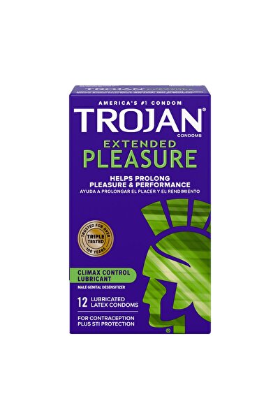 Trojan واقيات ذكرية للمتعة الممتدة، 12 قطعة