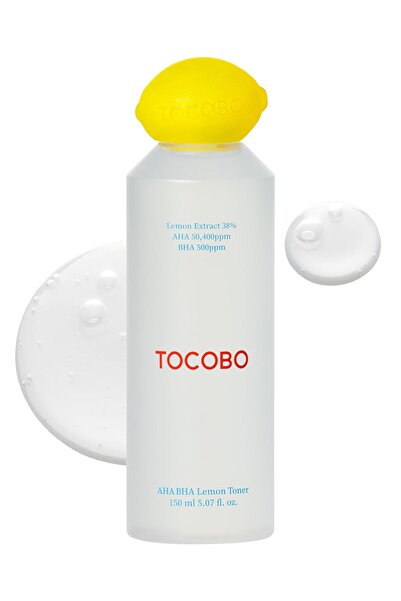 TOCOBO تونر الوجه بالليمون AHA BHA مع فيتامين C، 5.07 أونصة سائلة