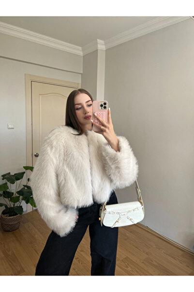 Souwe Beyaz Kısa Kürk